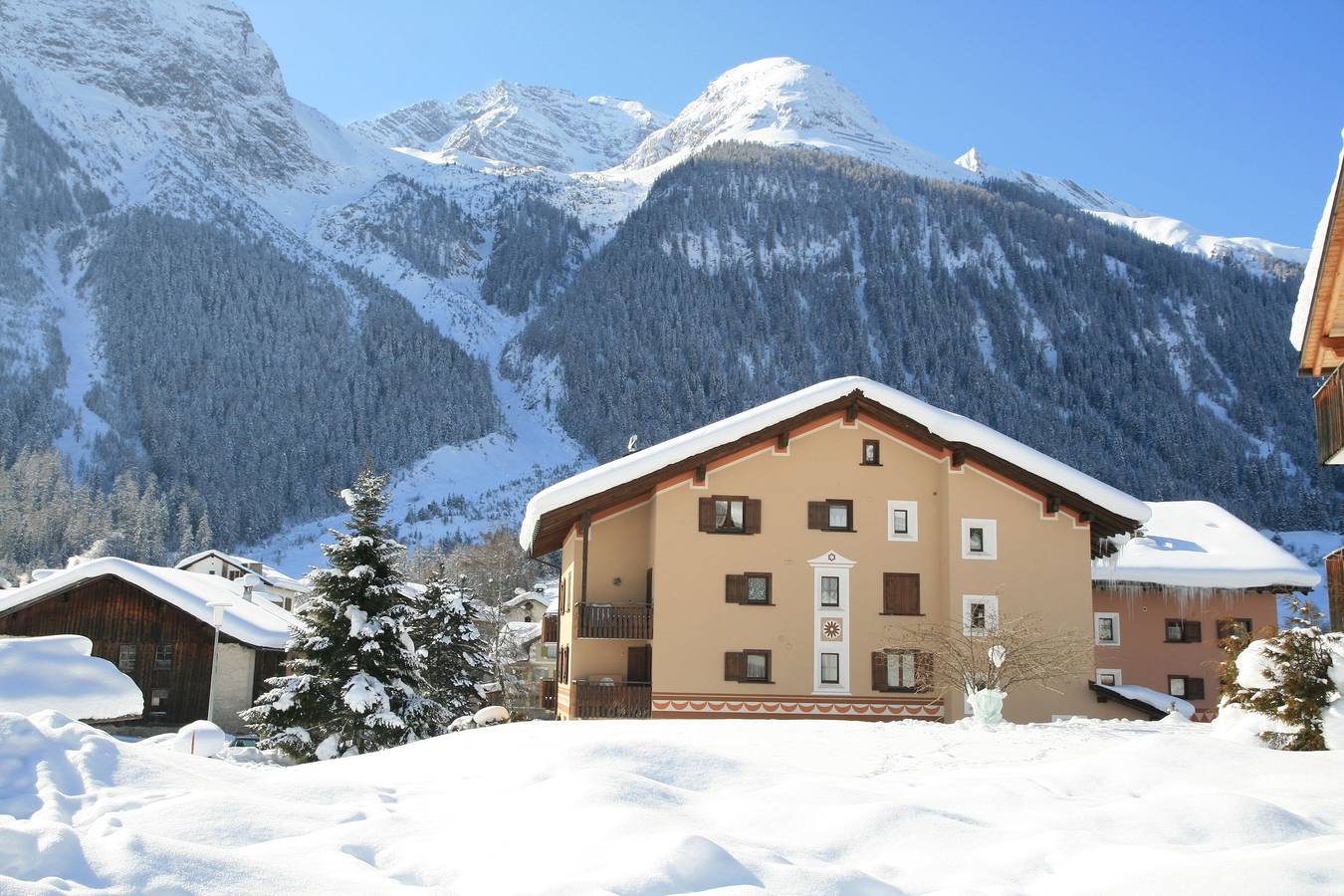 Ganze Ferienwohnung, Chesa segl Crap A-5° - 2 -Zi Wohnung, 2 Betten in Bergün, Engadin