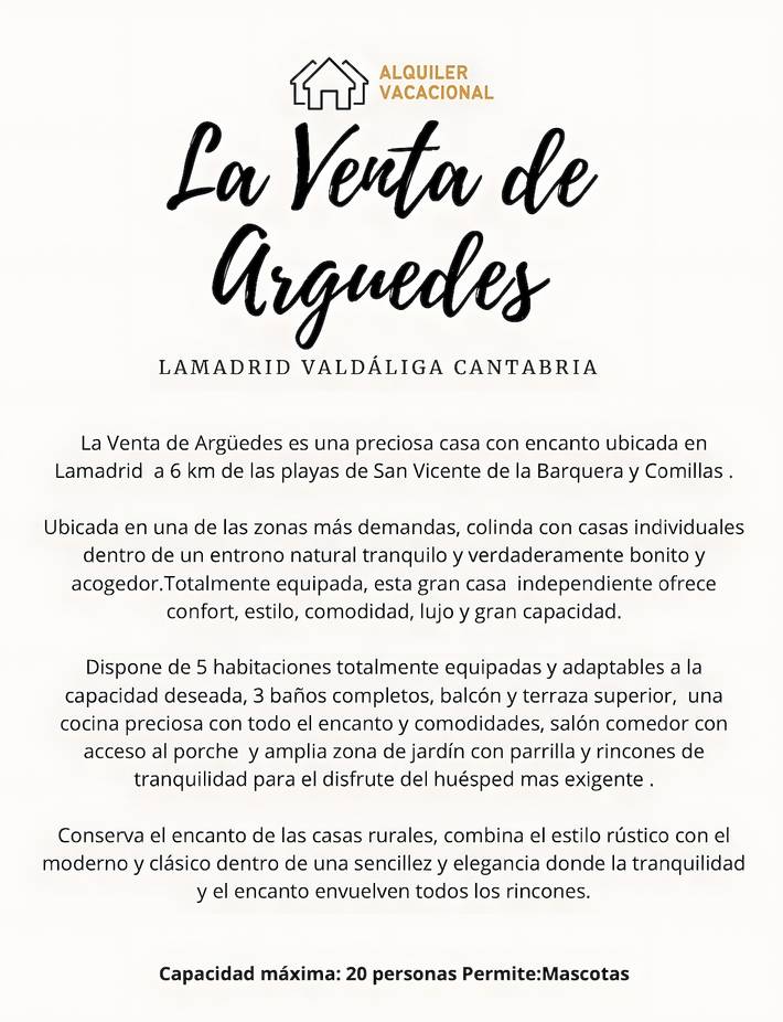 Casa La Venta con jardín in Valdáliga, Costa de Cantabria