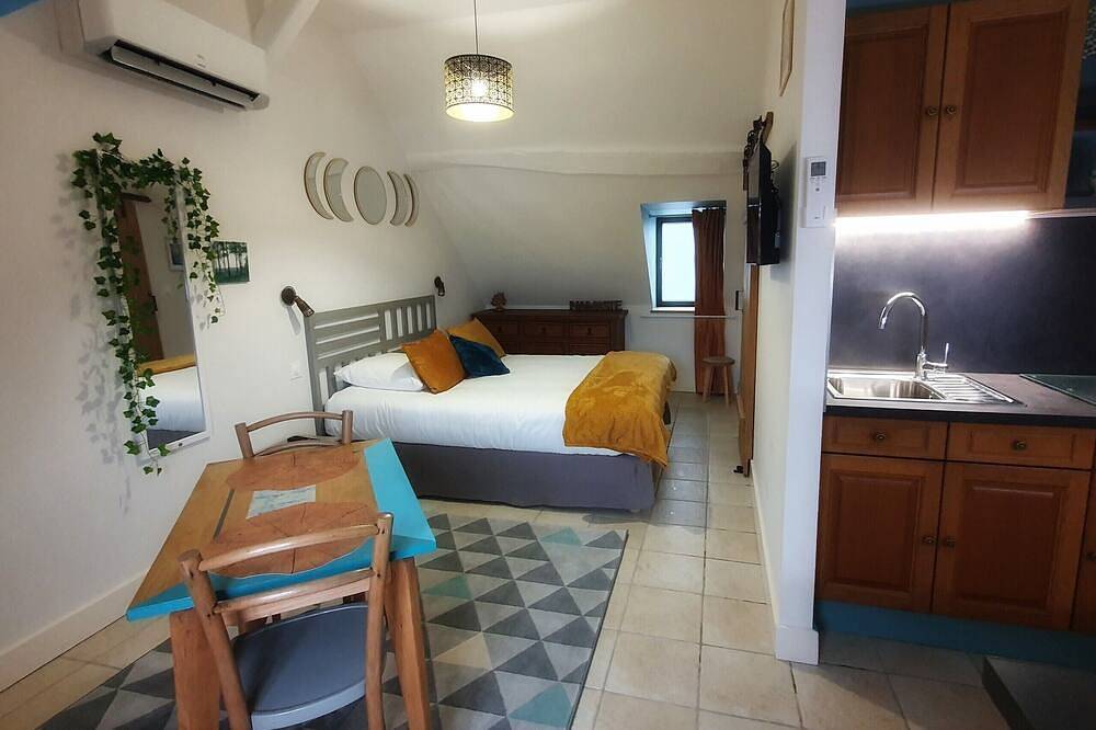 Apartamento entero, Estudio-Panorámico-Baño privado con bañera-Vista a lugar emblemático in La Charité-sur-Loire, Valle del Loira