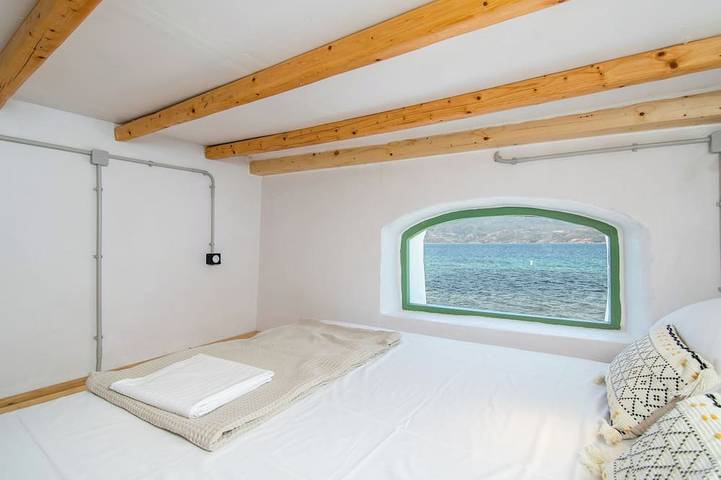 Klima Milos sea front  boat house in Klima, Milos