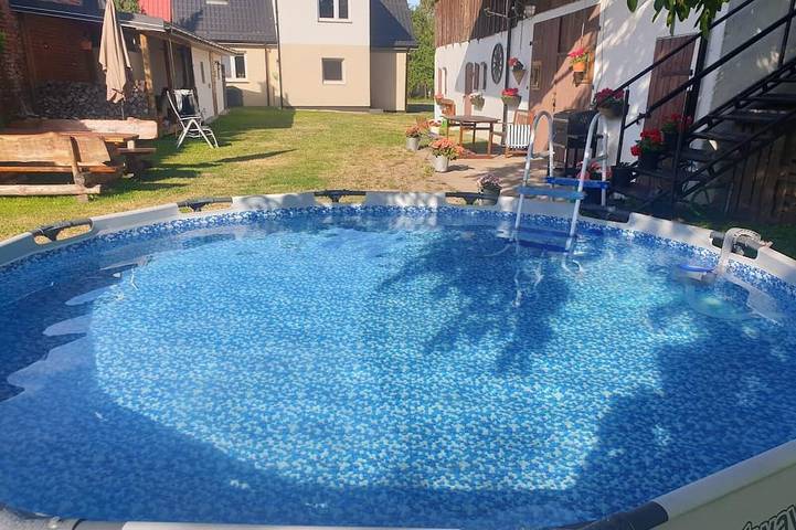 Ferienwohnung für 3 Personen, mit Terrasse und Garten sowie Sauna