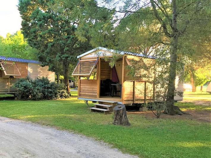 Glamping voor 5 personen, met Kinderzwembad in Languedoc-Roussillon