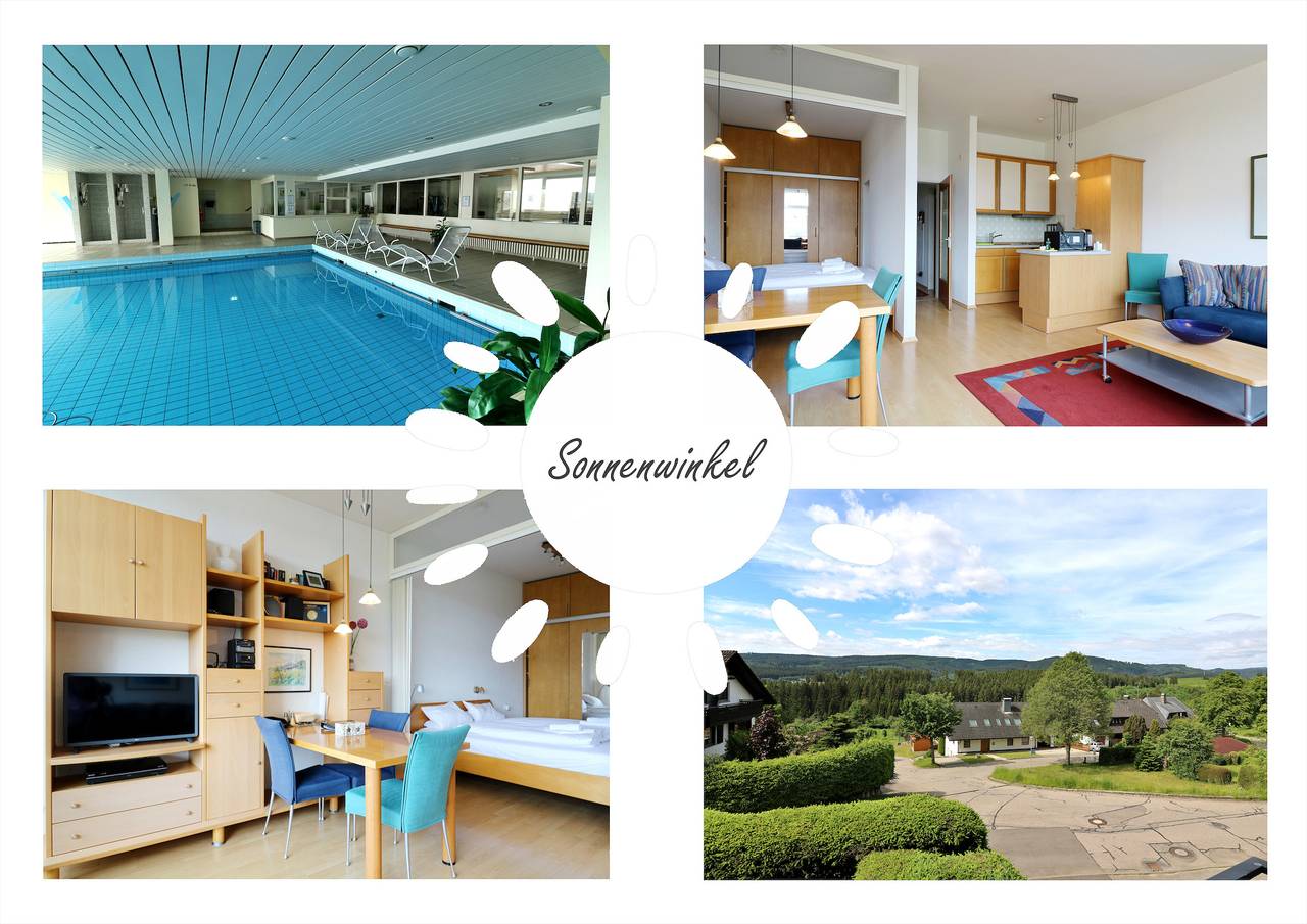 Ganze Ferienwohnung, Fewo "Sonnenwinkel" C37 mit Südbalkon im Haus Feldbergblick, Lenzkirch, Innenpool, Sauna in Kappel (Lenzkirch), Lenzkirch