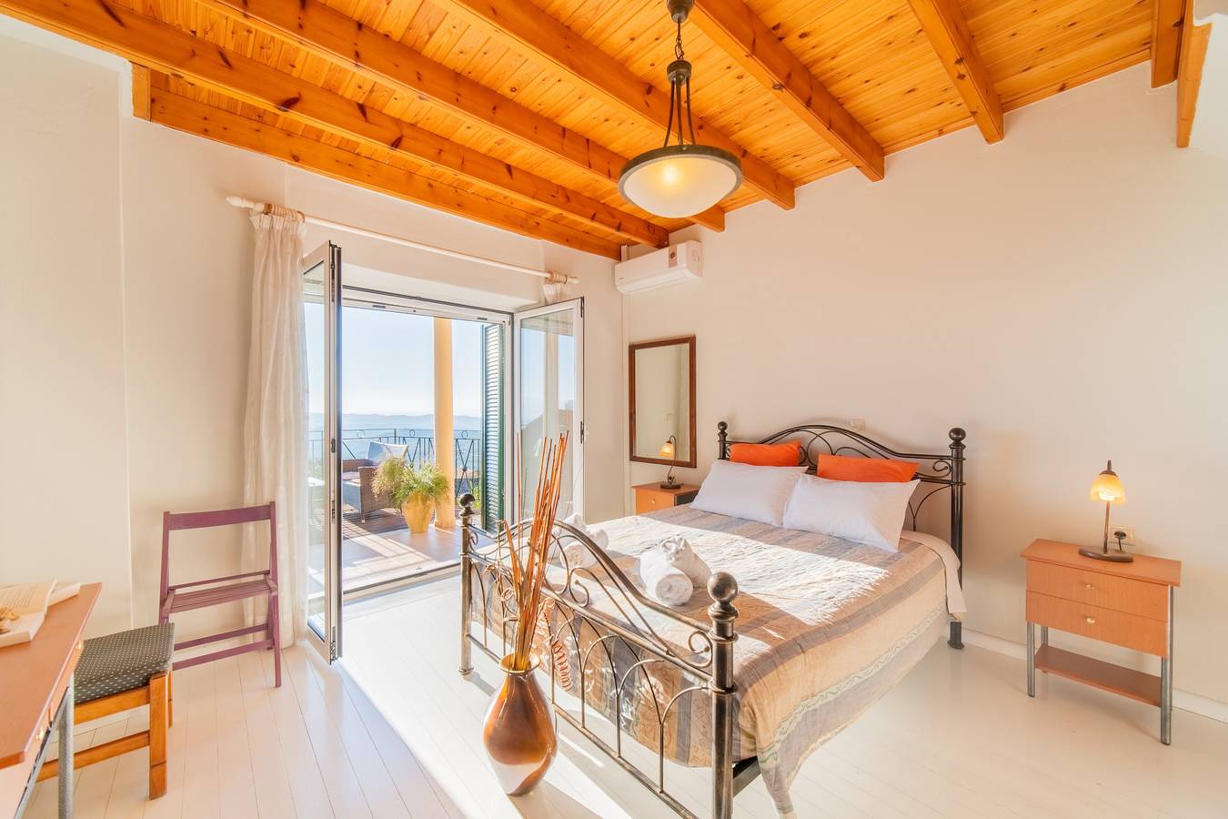 Holiday Home "Balis Panorama" with Sea View, Balcony, Garden & Wi-Fi in Corfu