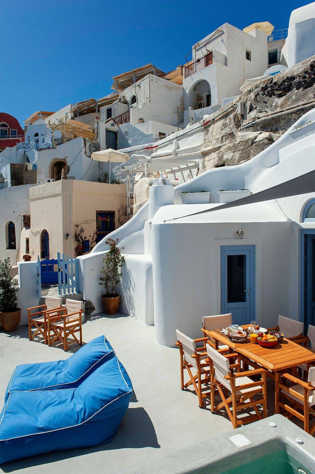 Villa für 6 Personen mit Balkon in Ormos Ammoudiou, Oia