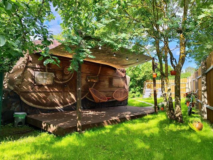 Camping para 3 pessoas, com vista e terraço e ainda jardim - 1