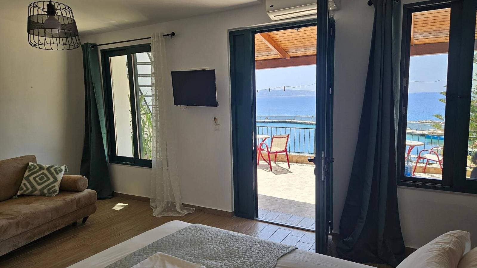 Bed & Breakfast „Studio Room Sea View“ mit Meerblick, Wlan und Klimaanlage in Agia Galini, Rethymno und Umgebung