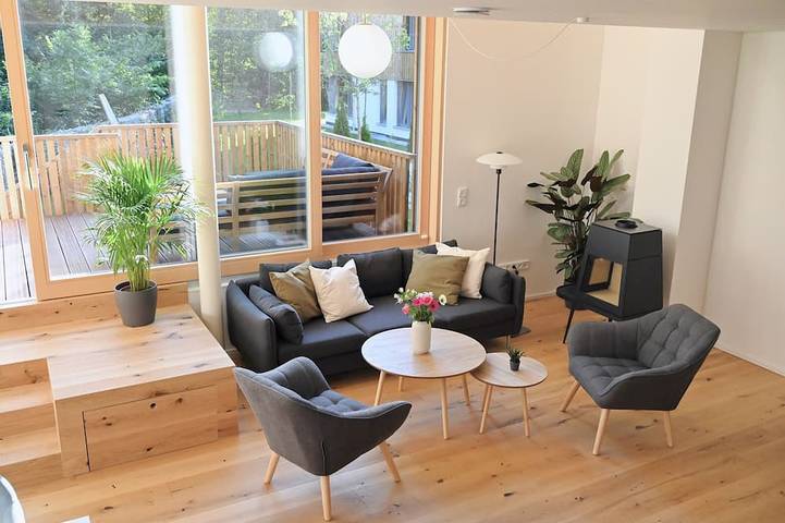 Ferienhaus für 6 Personen, mit Garten und Sauna sowie Balkon