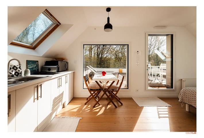 Gîte pour 2 personnes, avec jardin, animaux acceptés à Saint-Molf