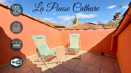 Gîte pour 4 personnes, avec terrasse et vue à Canet