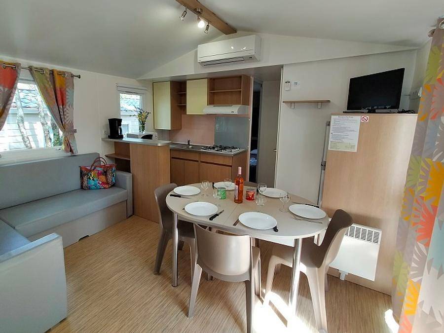 Camping Beau Rivage - Mobilheim 6 personen - Cottage family - mit allem Komfort klimatisiert in Saint-Ambroix, Cevennen