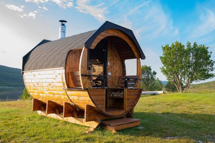 Bungalow für 5 Personen, mit Garten und Ausblick sowie Seeblick und Sauna in Finnmark - 3
