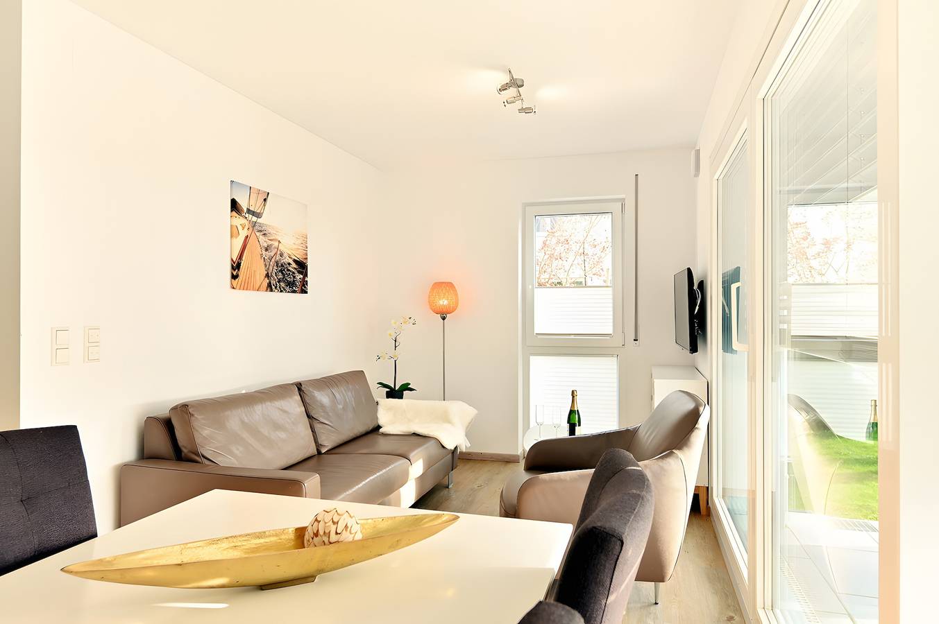 Ganze Wohnung, Apartment 'Dinkelbach Traumblick 3 F' mit privater Terrasse, privatem Garten und Wlan in Wasserburg (Bodensee), Bayerisch Schwaben