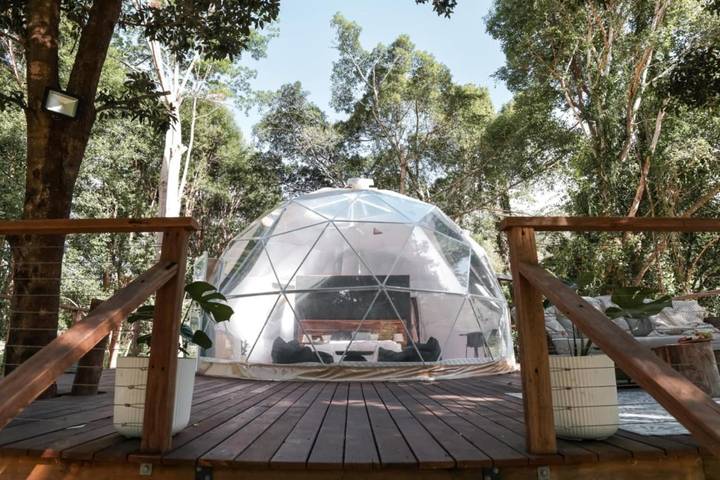 Bungalow für 2 Personen, mit Garten und Ausblick sowie Seeblick in Queensland
