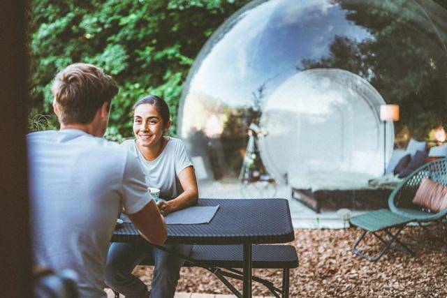 Zelt für 3 Personen, mit Terrasse und Garten sowie Pool und Ausblick in Baden-Württemberg