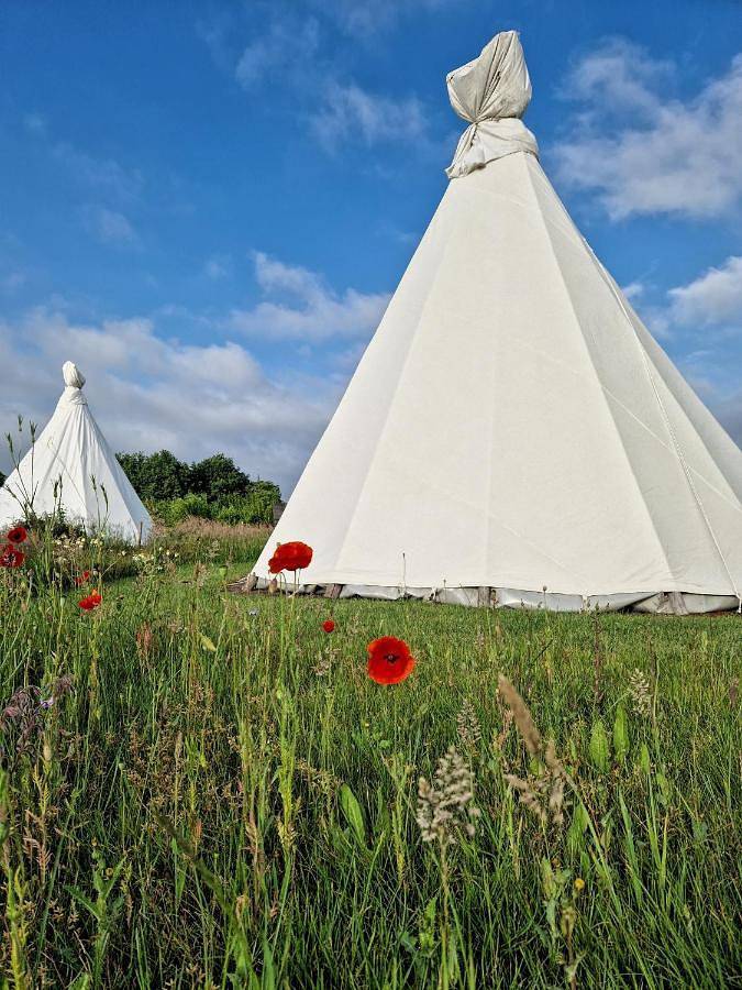 Tente pour 5 personnes, avec Jacuzzi et Terrasse ainsi que Jardin et Vue à Ravels
