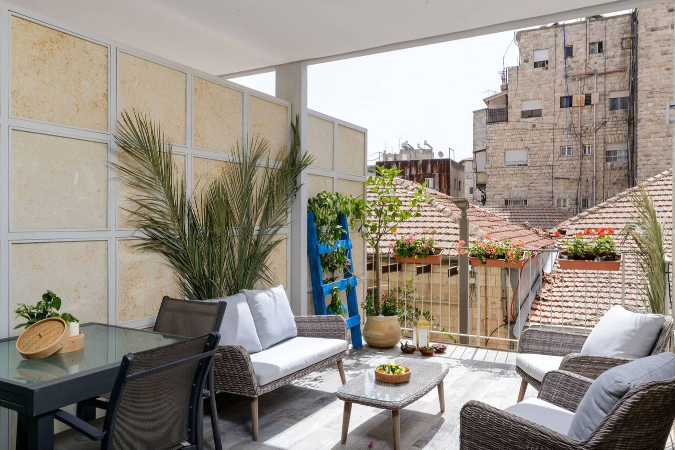 Appartement entier, Mamad Design & Veranda next to Mahane Yehuda Market by Feelhome in Jérusalem, District de Jérusalem