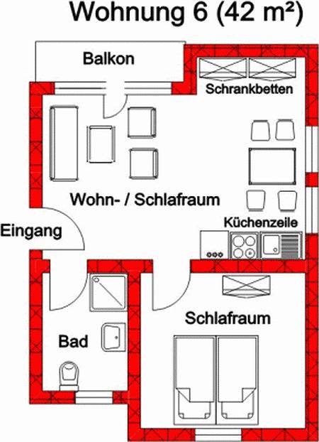 Ganze Ferienwohnung, Gästehaus Wangerland - Fw Wohnung 6 - Am Tief 19 in Horumersiel, Wangerland