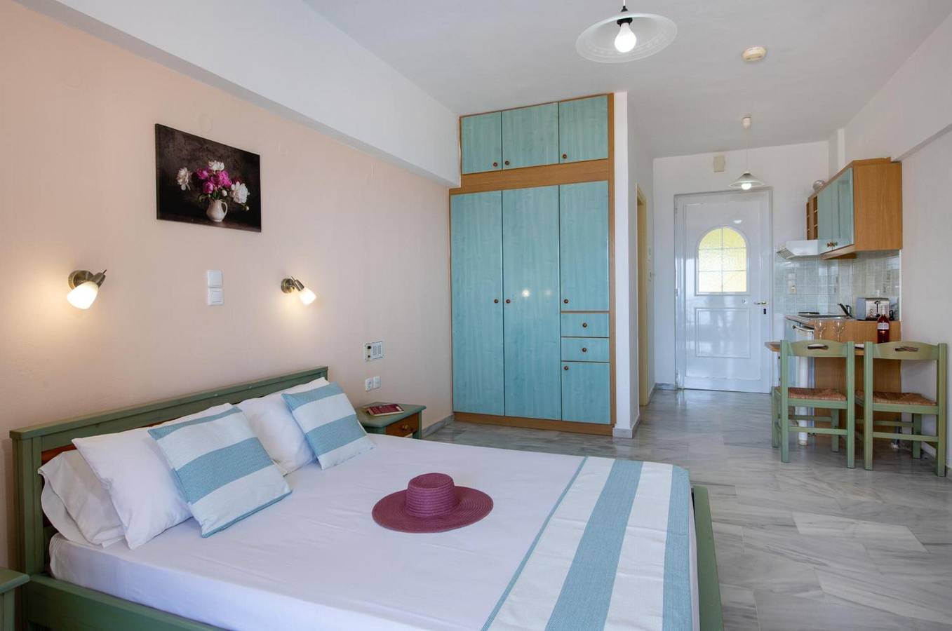 Ganzes Studio, Apartment 'Studio 2 Zwei Erwachsene' mit Meerblick, Wlan und Klimaanlage in Rethymno und Umgebung