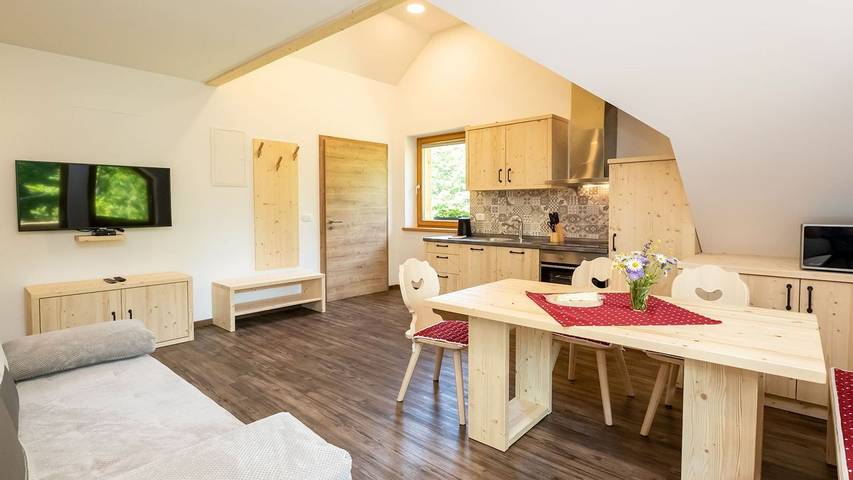 Appartamento per 6 persone, con balcone e giardino in Alpi Giulie