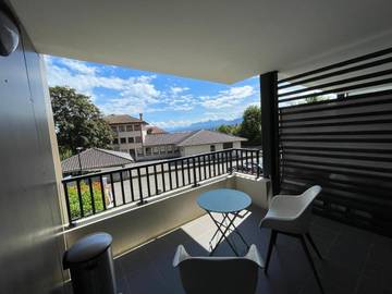 Gîte pour 4 personnes, avec balcon ainsi que vue et vue sur le lac à Excenevex