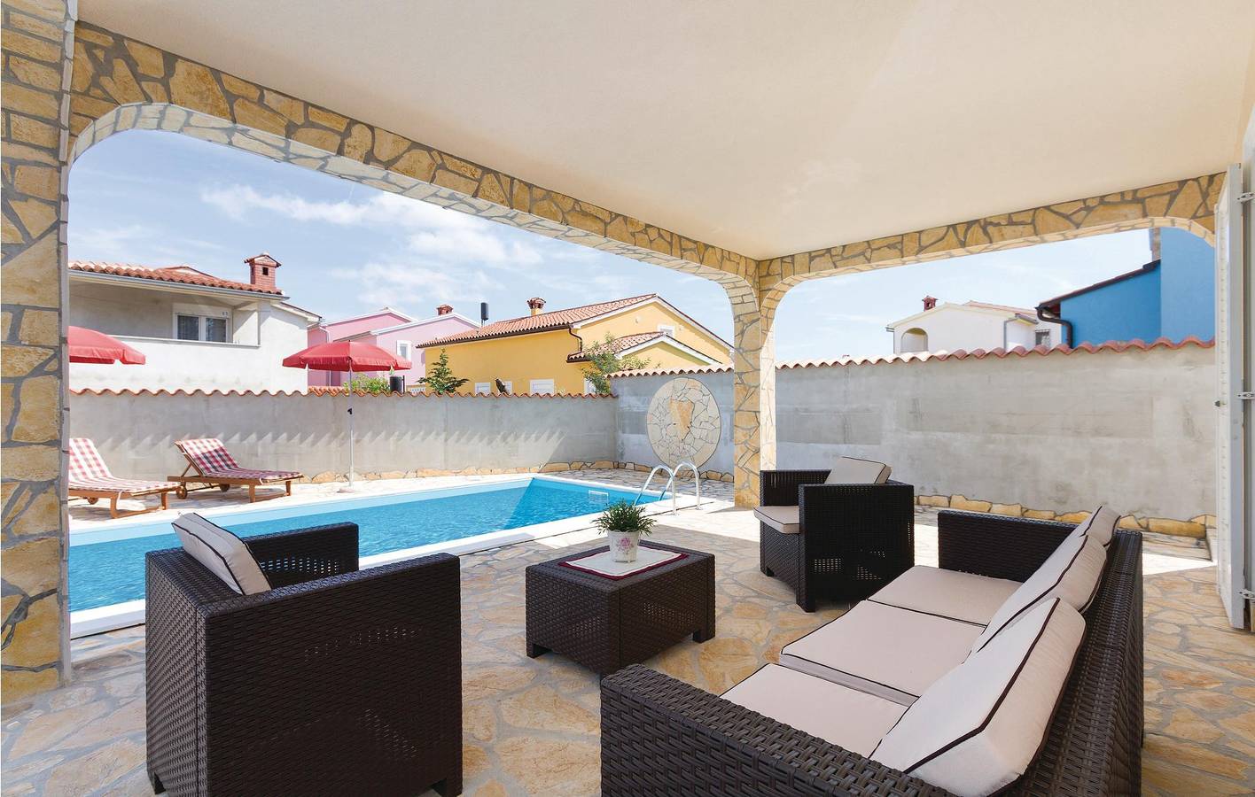 Ferienhaus für 7 Personen mit Terrasse in Barbariga, Südküste Istrien