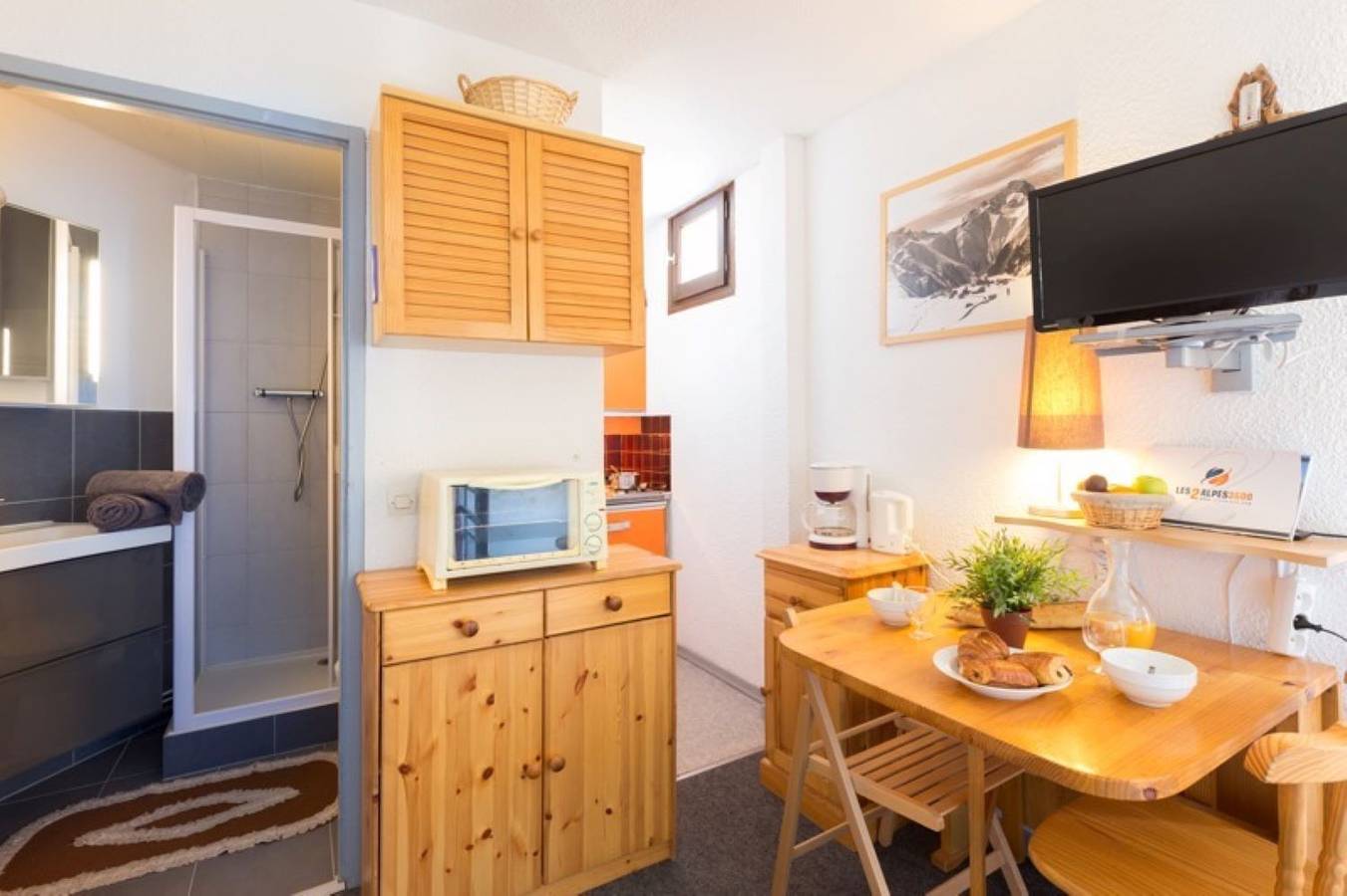 Gehele studio, Plein Sud B N°1501 in Mont-de-Lans, Les Deux Alpes