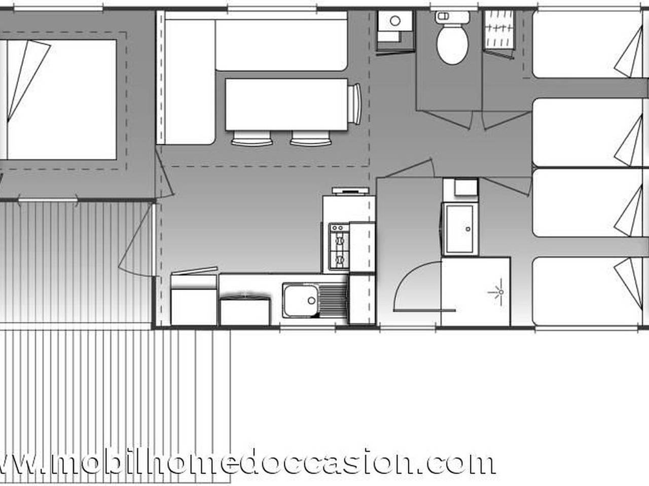 Mobil-home 38m² avec terrasse pour 6 personnes in Luynes, Région de Tours