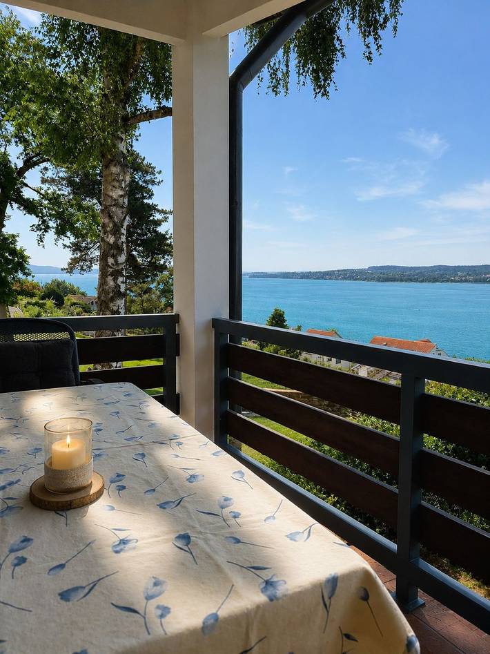 Ganze Wohnung, Fewo Seeblick Säntis – Apartment mit traumhafter Bodenseesicht in Überlingen in Goldbacher Badestrand, Überlingen