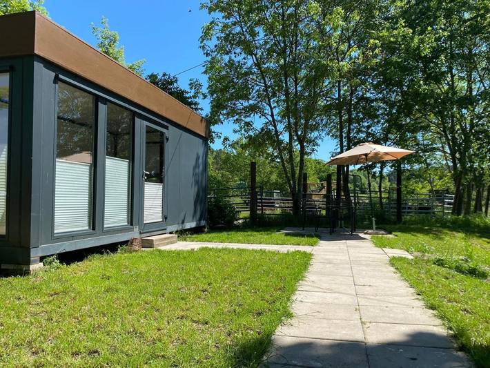 Ferienhaus für 2 Personen, mit Terrasse und Seeblick sowie Ausblick in Leutershausen