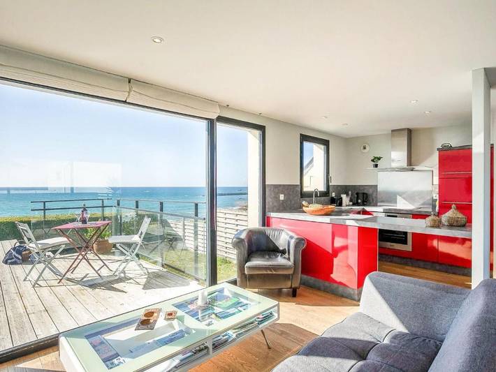 Location de vacances pour 6 personnes, avec terrasse dans Plage Pors-Meur