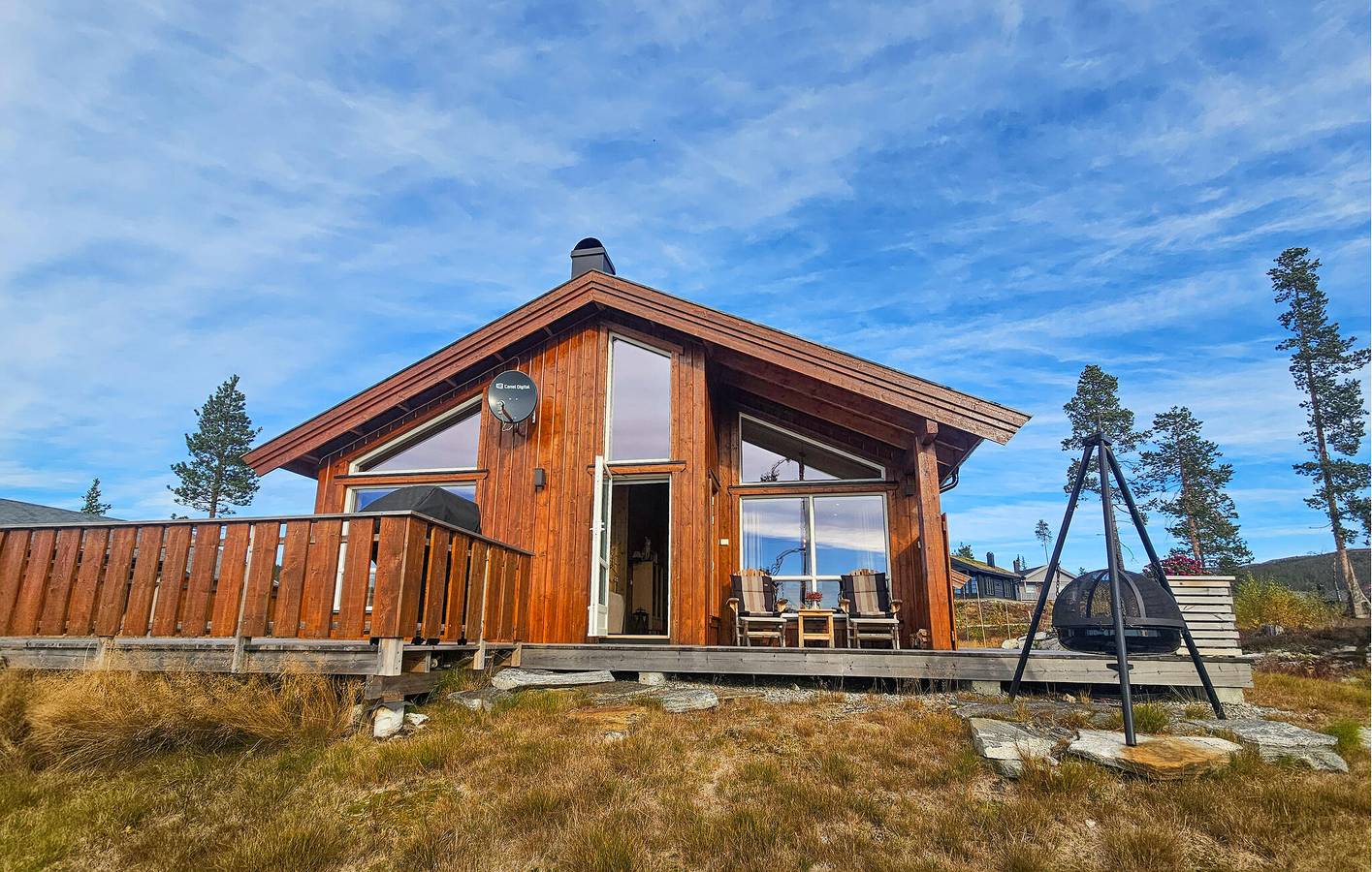 Ferienhaus für 6 Personen mit Terrasse in Flå