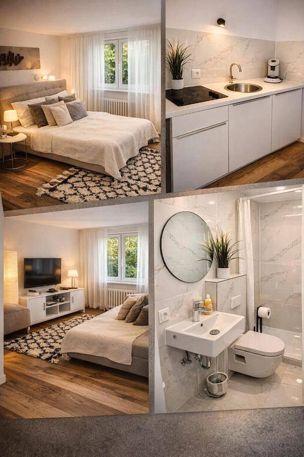 Ferienwohnung für 2 Personen, mit Terrasse und Garten sowie Ausblick in Homburg