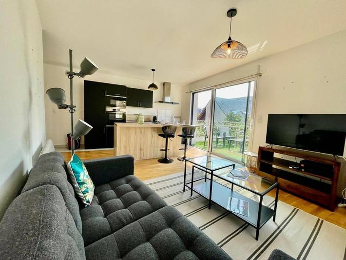 Appartement de vacances pour 4 personnes, avec Balcon ainsi que Terrasse et Vue