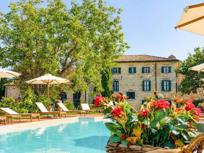 Location de vacances pour 3 personnes, avec Terrasse et Jardin ainsi que Piscine et Vue à Caldiero