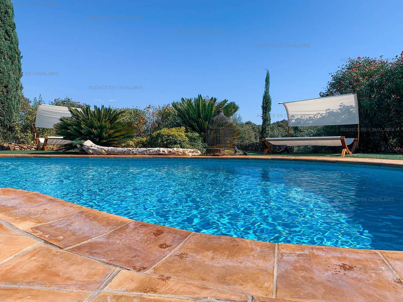 Villa mit Pool, Jacuzzi und Meerblick in Cavalaire in Cavalaire-sur-Mer, Mittelmeerküste (Frankreich)