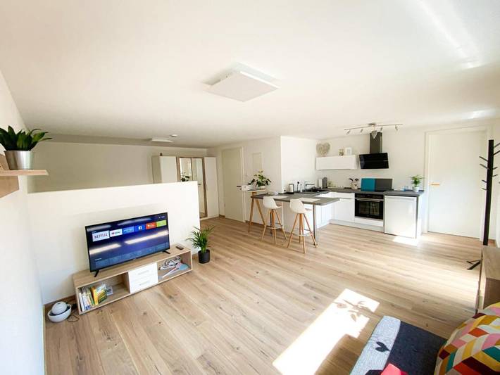 Ferienwohnung für 3 Personen, mit Garten