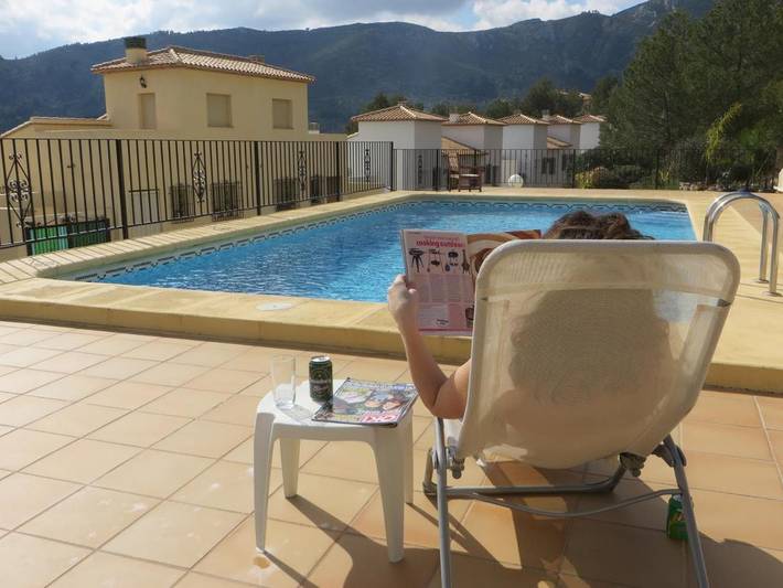 Ferienhaus für 5 Personen, mit Balkon und Terrasse sowie Garten und Pool