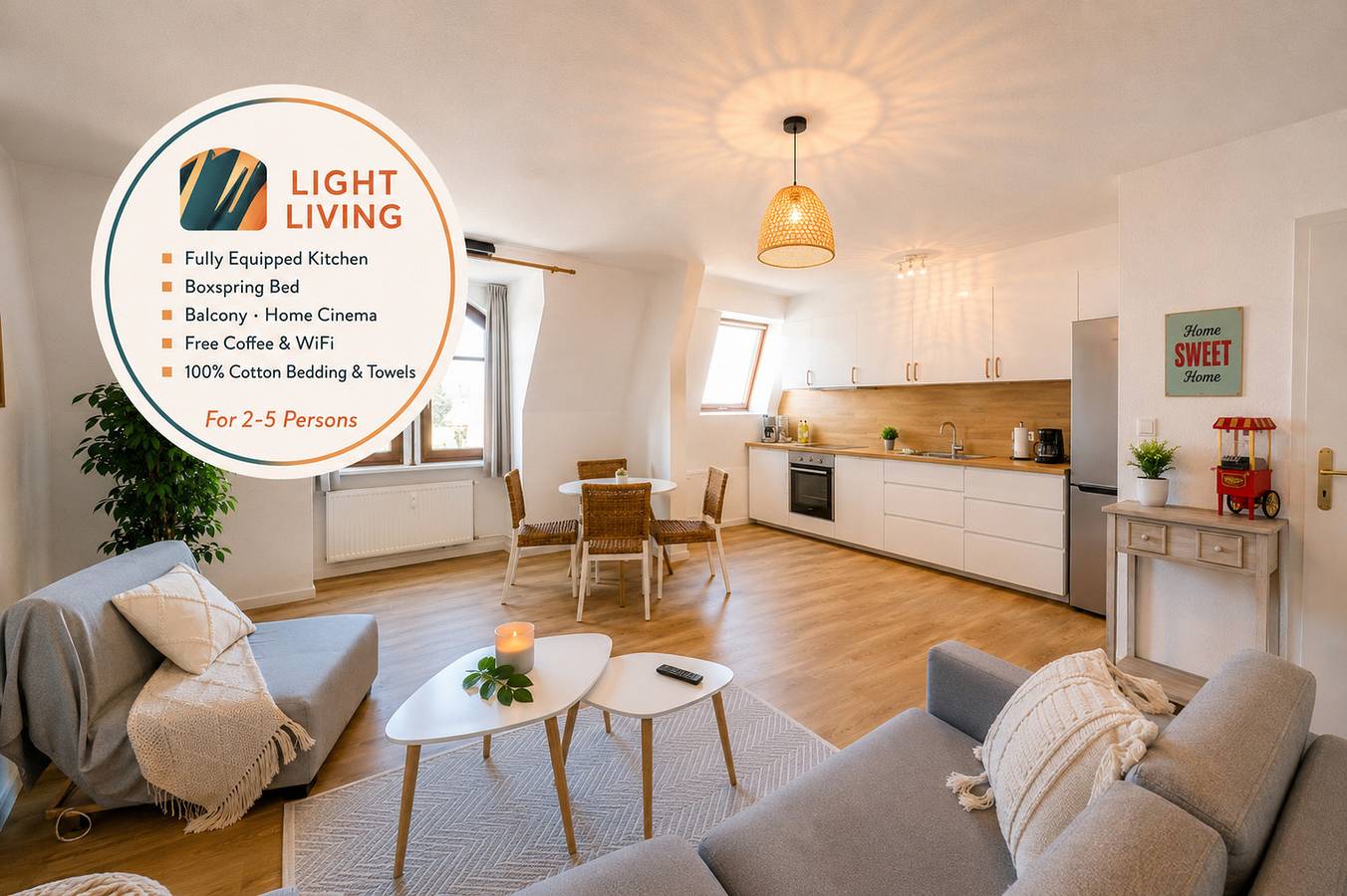 Entire holiday apartment, Holiday apartment for 5 people with balcony in Magdeburg, Elbe-Börde-Heide