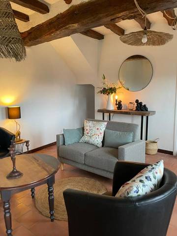 Gîte pour 5 personnes, avec jardin et vue à Turquant