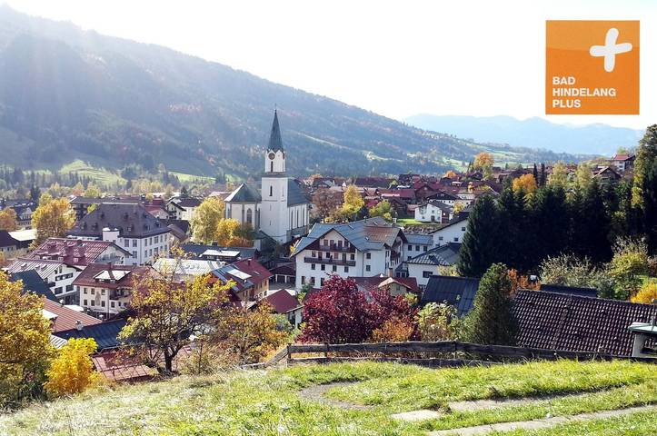 Ferienwohnung für 3 Personen, mit Balkon und Garten sowie Pool und Sauna in Bad Hindelang