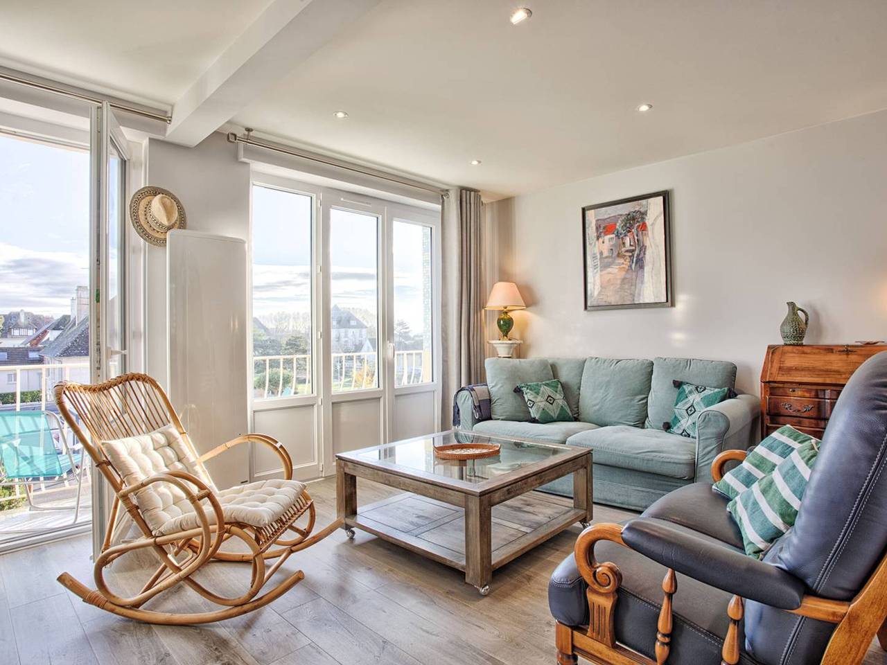 Ganze Wohnung, Apartment im Zentrum, Meerblick - 5 Pers. in Merville-Franceville-Plage, Caen und Umgebung