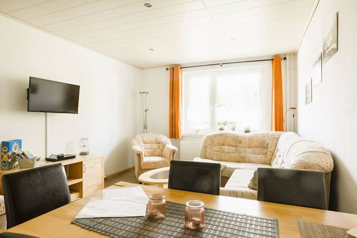 Hütte für 5 Personen, mit Balkon und Garten sowie Ausblick im Erzgebirge