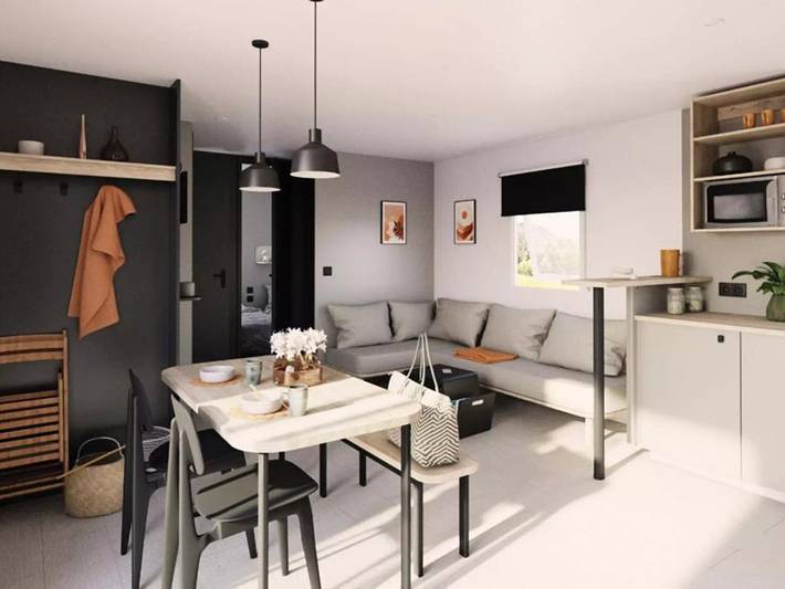 Camping Le Hameau des Pins - Mobilheim 6 personen - Riviera+ 4 Zimmer 6 Personen Klimatisiert + Tv 2sdb in La Moutone, La Crau