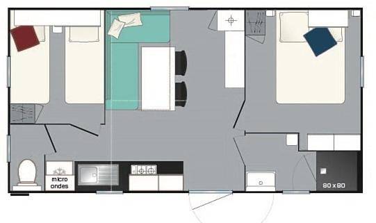 Camping pour 2 personnes, avec jardin ainsi que bassin pour enfant et piscine à Bonifacio - 3