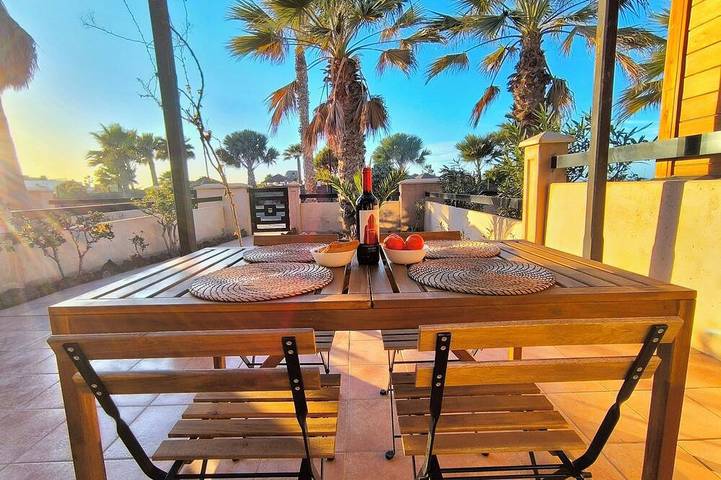 Maison de vacances pour 3 personnes, avec balcon ainsi que piscine et jardin - 1