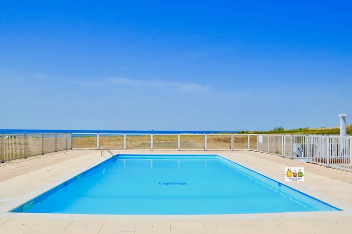 Gîte pour 4 personnes, avec jardin et bassin pour enfant, adapté aux familles à Guidel