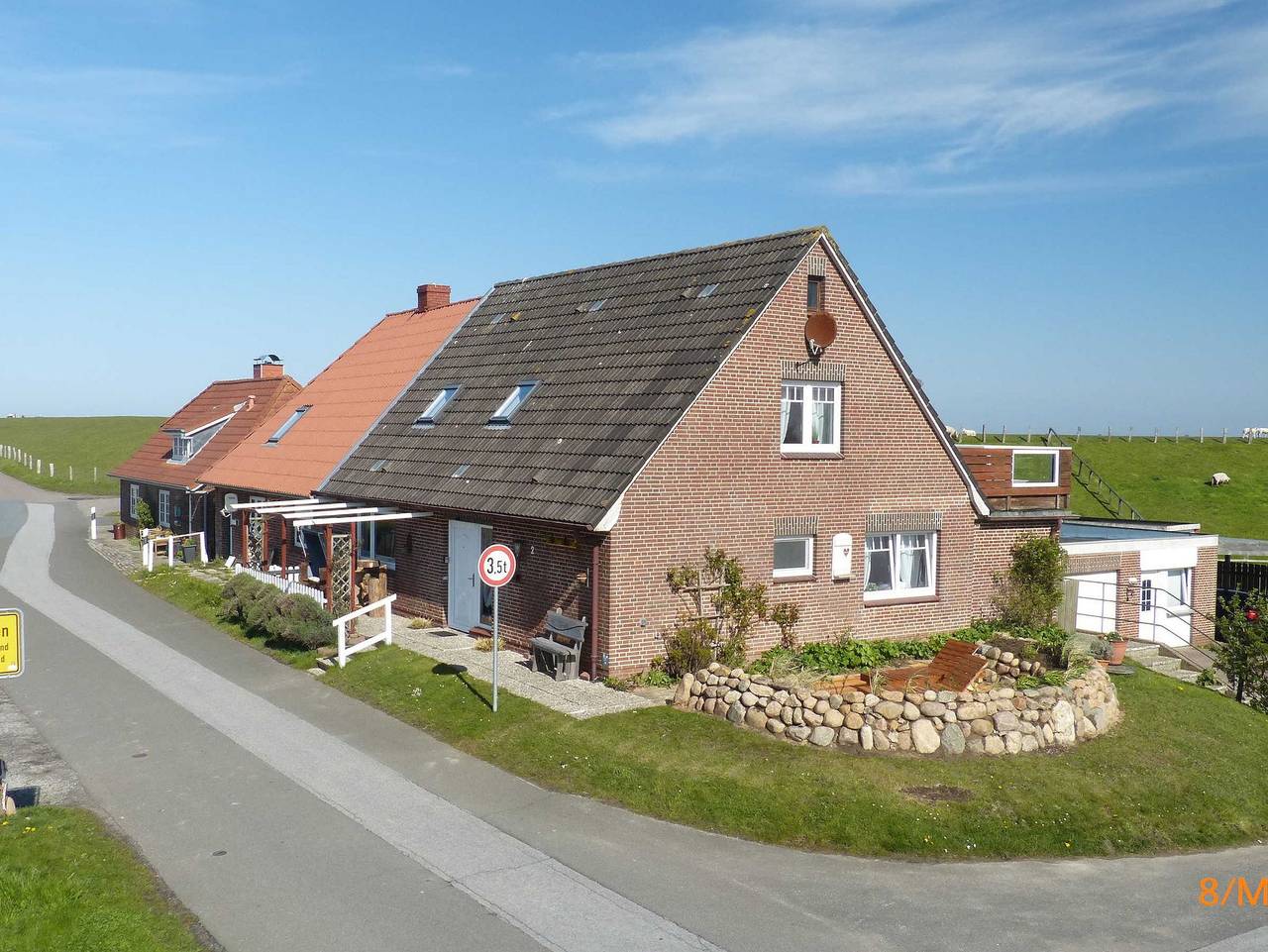 Ganze Ferienwohnung, Unser Haus am Deich - Wohnung Meerblick - Wohnung Meerblick in Nordstrand (Gemeinde), Nordstrand