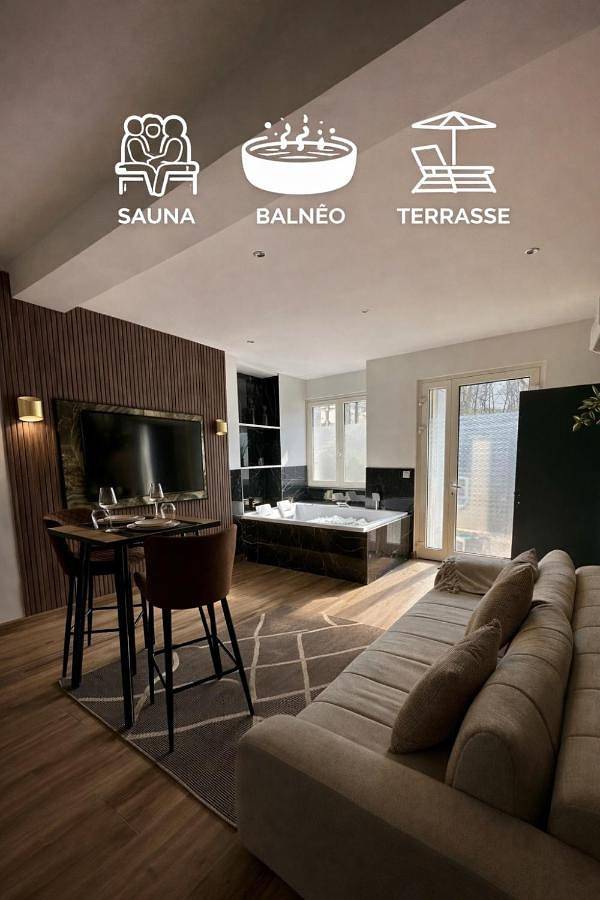 Appartement de vacances pour 2 personnes, avec sauna ainsi que terrasse et jacuzzi
