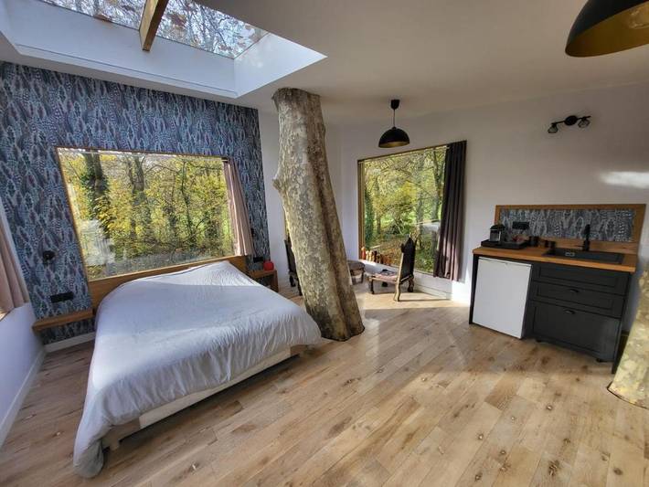 Chambre d’hôte pour 2 personnes, avec jardin ainsi que vue et terrasse